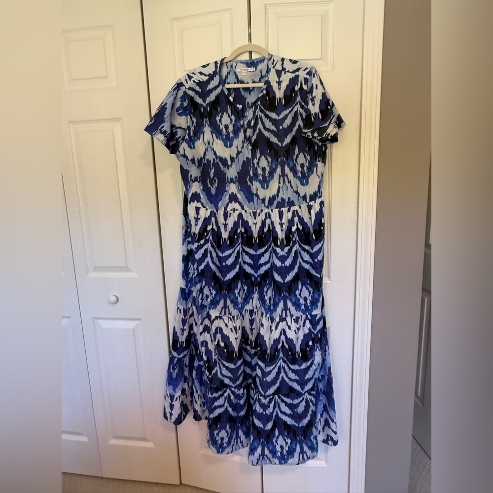 Chico's Blue and White Maxi Dress